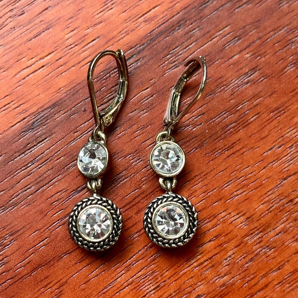 Vintage Silver Tone Love Knot Earrings Swirl Loop Pierced Stud Earrings